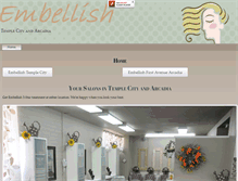 Tablet Screenshot of embellishsalons.com